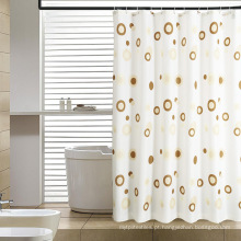 Cortina de chuveiro do varejista de leitores, cortinas de chuveiro à prova d&#39;água para banheiro com 12 ganchos de plástico, 72x72 polegadas